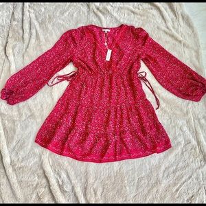 Max Studio red floral dress size S